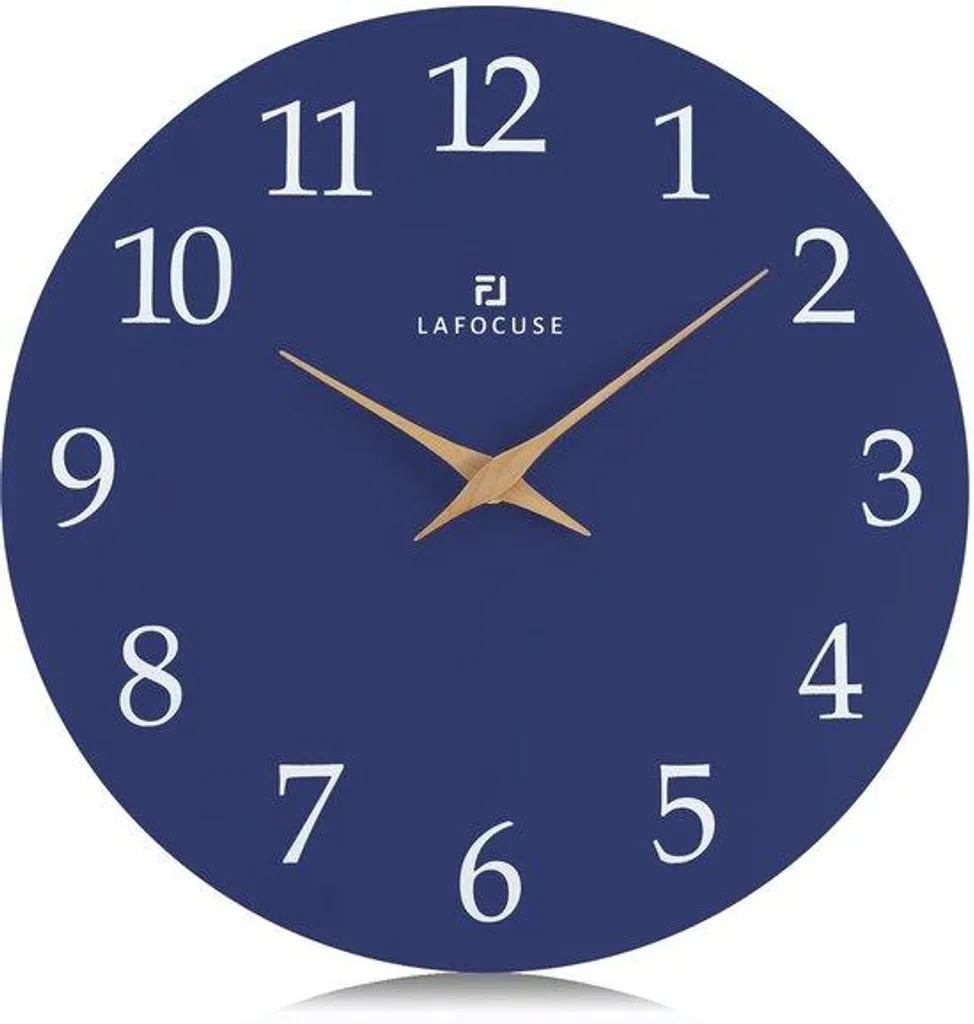 Pendule murale moderne bleue 30 cm - Horloge silencieuse sans tic-tac