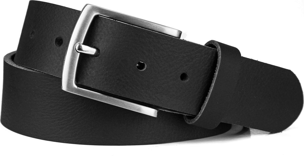 Ledergürtel aus echtem Büffelleder, GERMANY, Gürtel für Damen und Herren, 3,8 cm breit, Größe: 125