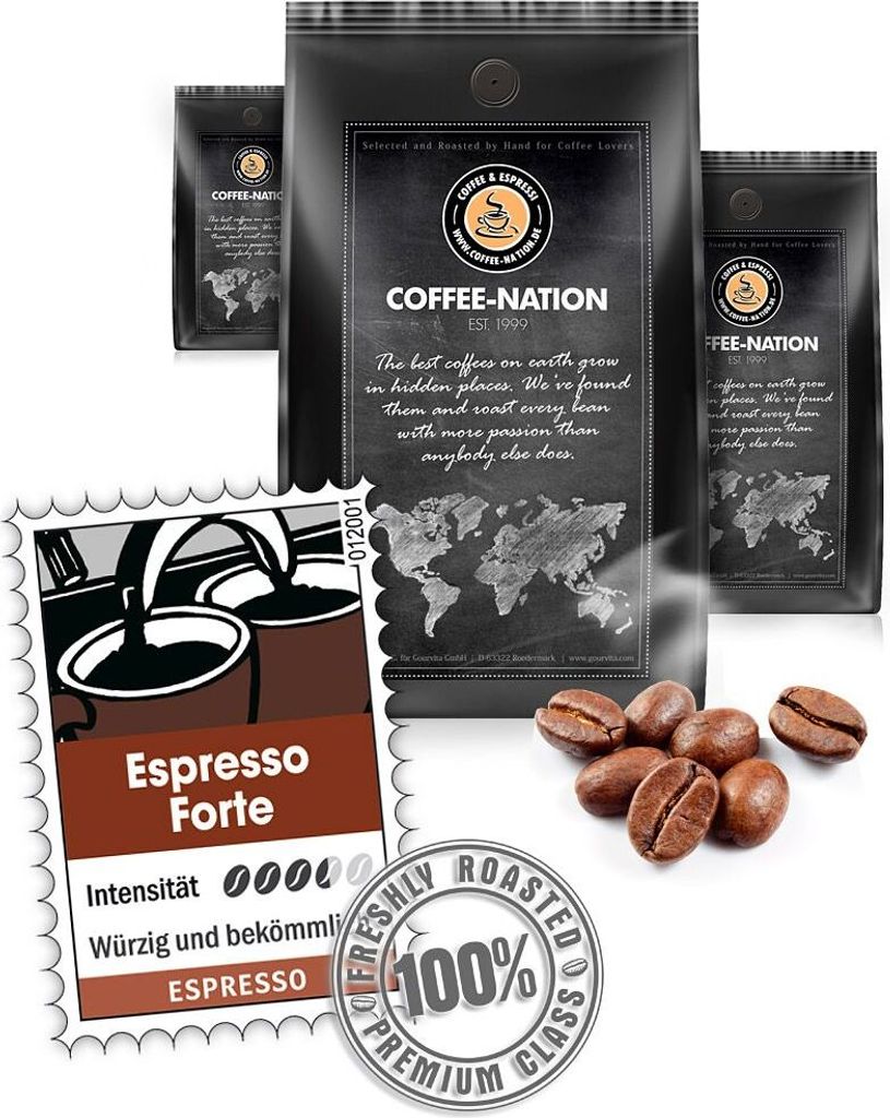 Kaffee ESPRESSO FORTE von Coffee-Nation, 500g Bohnen