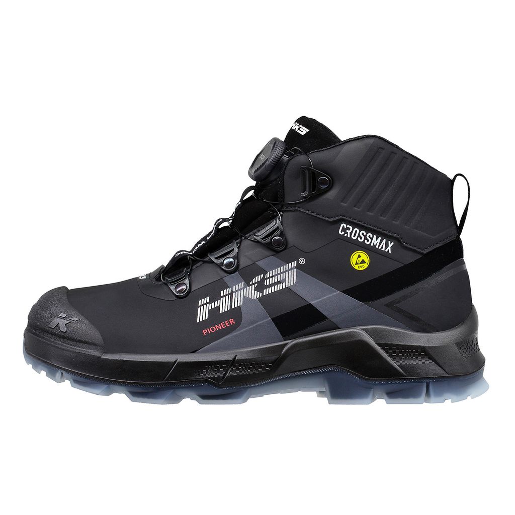 HKS Herren Sicherheitshalbstiefel S3 Pioneer Black BOA - vegan & robust 43