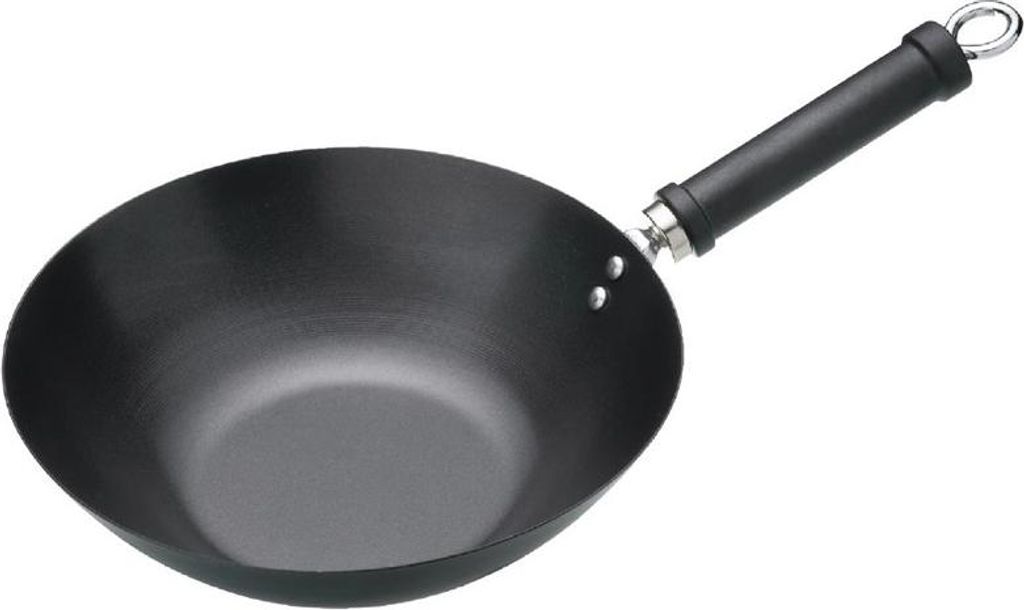Orientalische Wokpfanne, 30 CM, Kohlenstoffstahl, Antihaft Produktbild 
