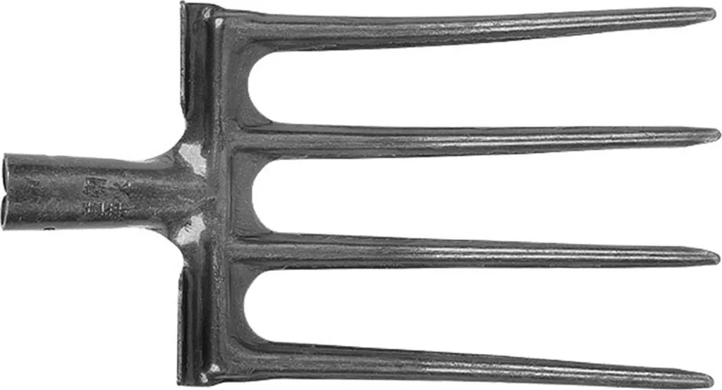 Fourche à bêcher 4 dents en acier carbone haute résistance pour jardin