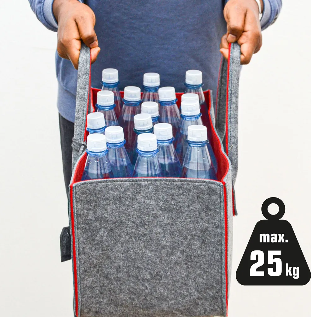 Sac de Courses Shopper Réutilisable - Panier de Rangement Bois et Jouets - 4