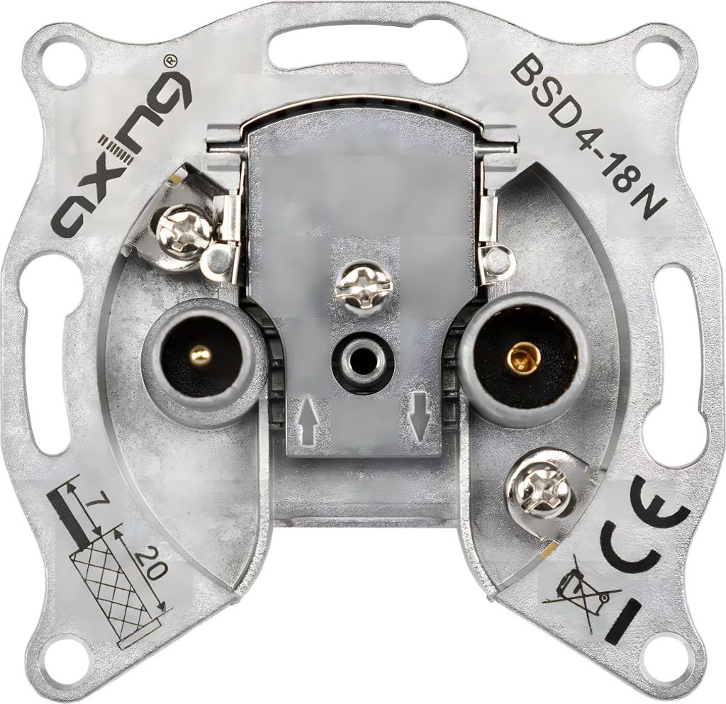 Axing BSD 4-18N CATV-Durchgangsdose 18 dB | 5...1006 MHz : Durchgangsdose : 18dB