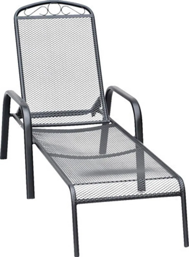 Bain de soleil en métal ZWMC-53 - Transat de jardin réglable et durable
