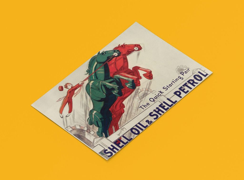 Shell Werbeplakat Retro | Größe in cm: 70 x 100