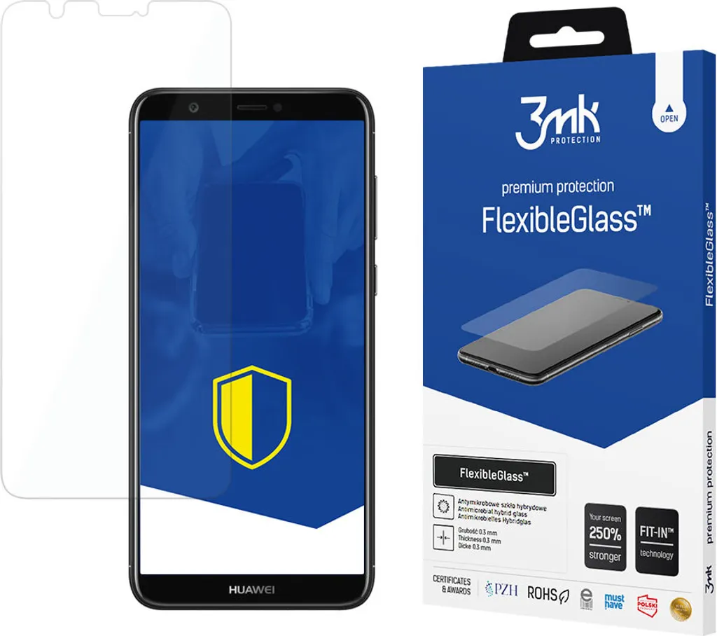 Huawei P Smart 3mk FlexibleGlass - Vetro Ibrido 0.3mm Ultra-Clear