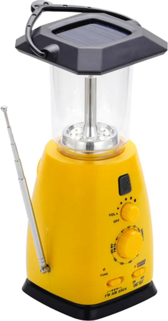 Lanterne de Camping Solaire Multifonction avec Radio AM/FM et Batterie