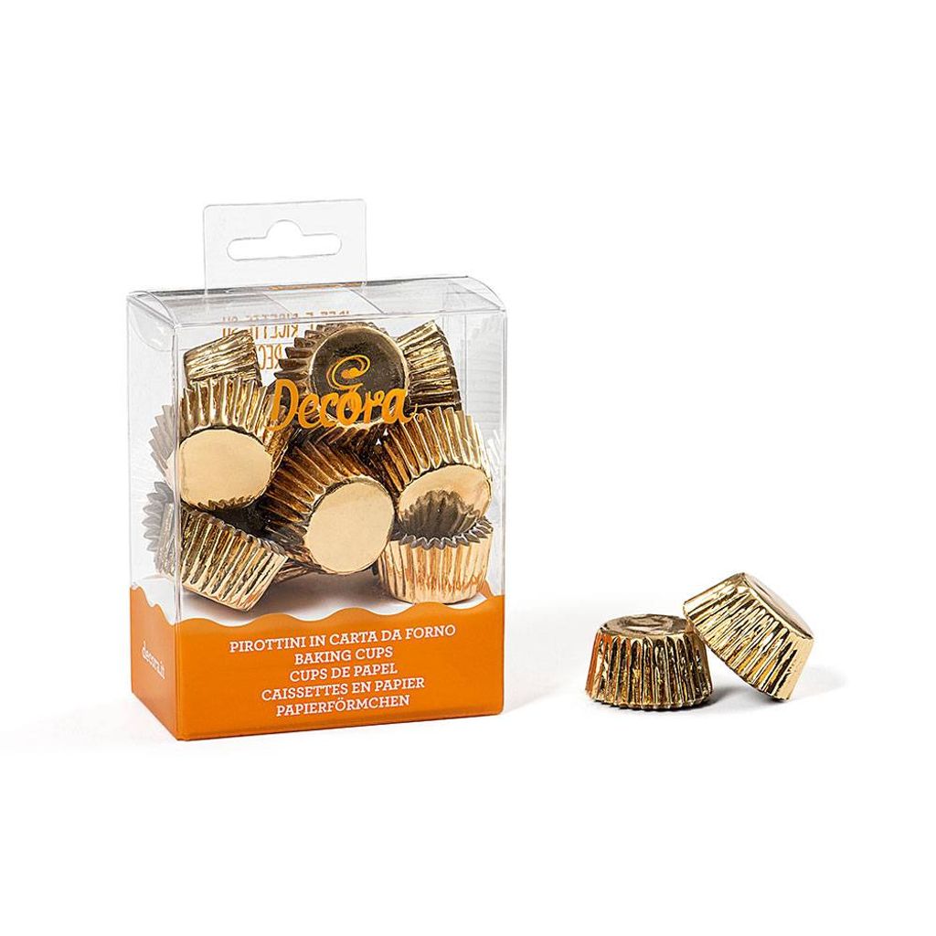 Mini-Pappbecher GOLD 27x17 mm DECORA 180 Stück Produktbild 