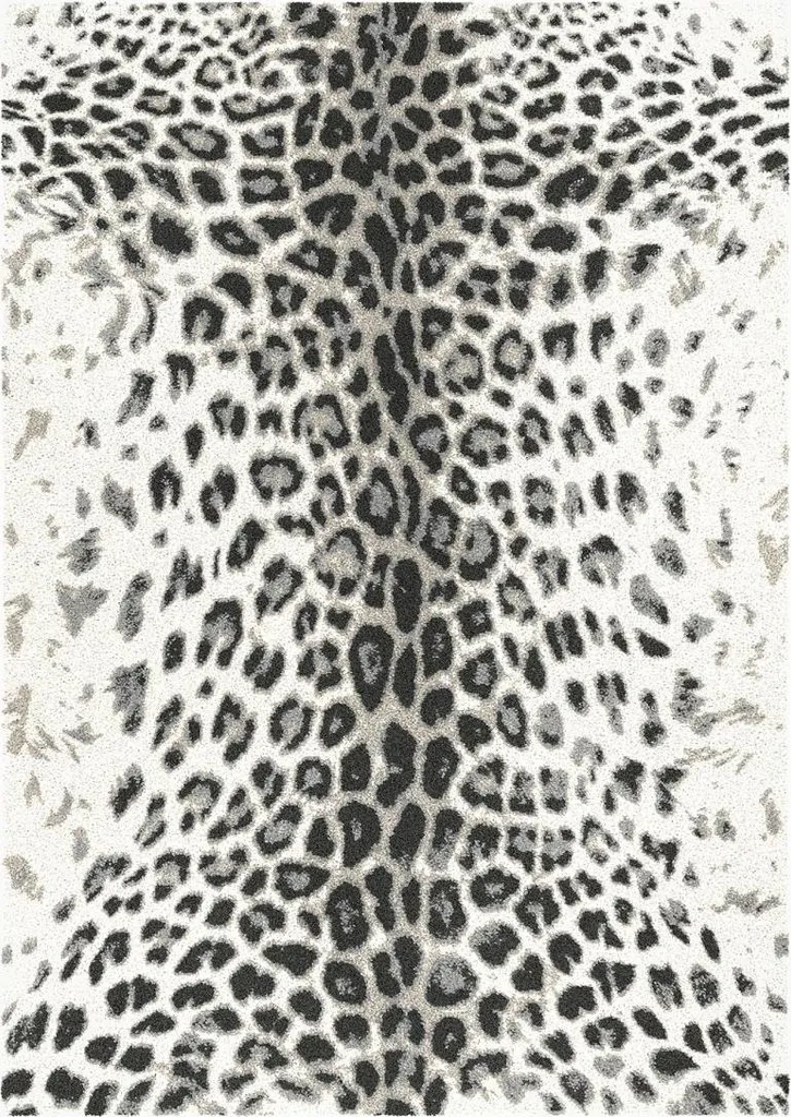 Tapis tissé BELLA 5 avec motif animalier pour salon et chambre chic