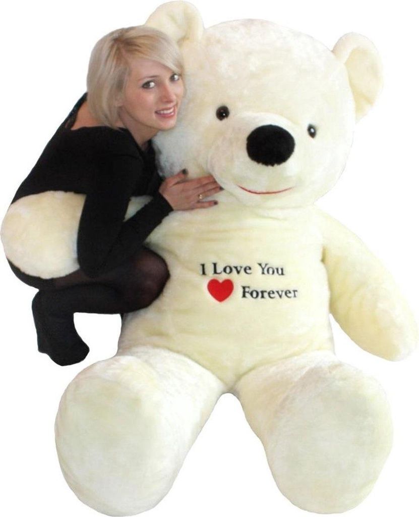 XXL Peluche da bar 170 cm Bianco Ricamo "I Love You" Immagine del prodotto 