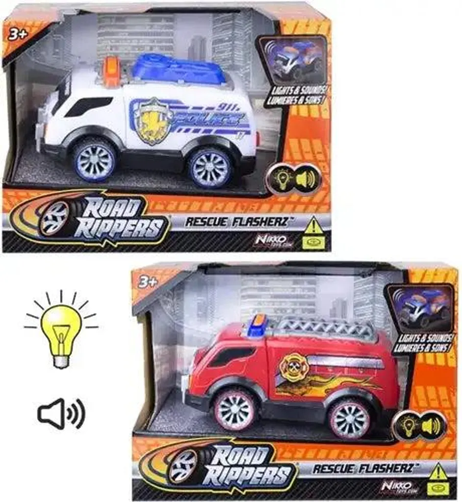 Jouet de Secours Routier pour Enfant avec Sirène et Lumière Flash