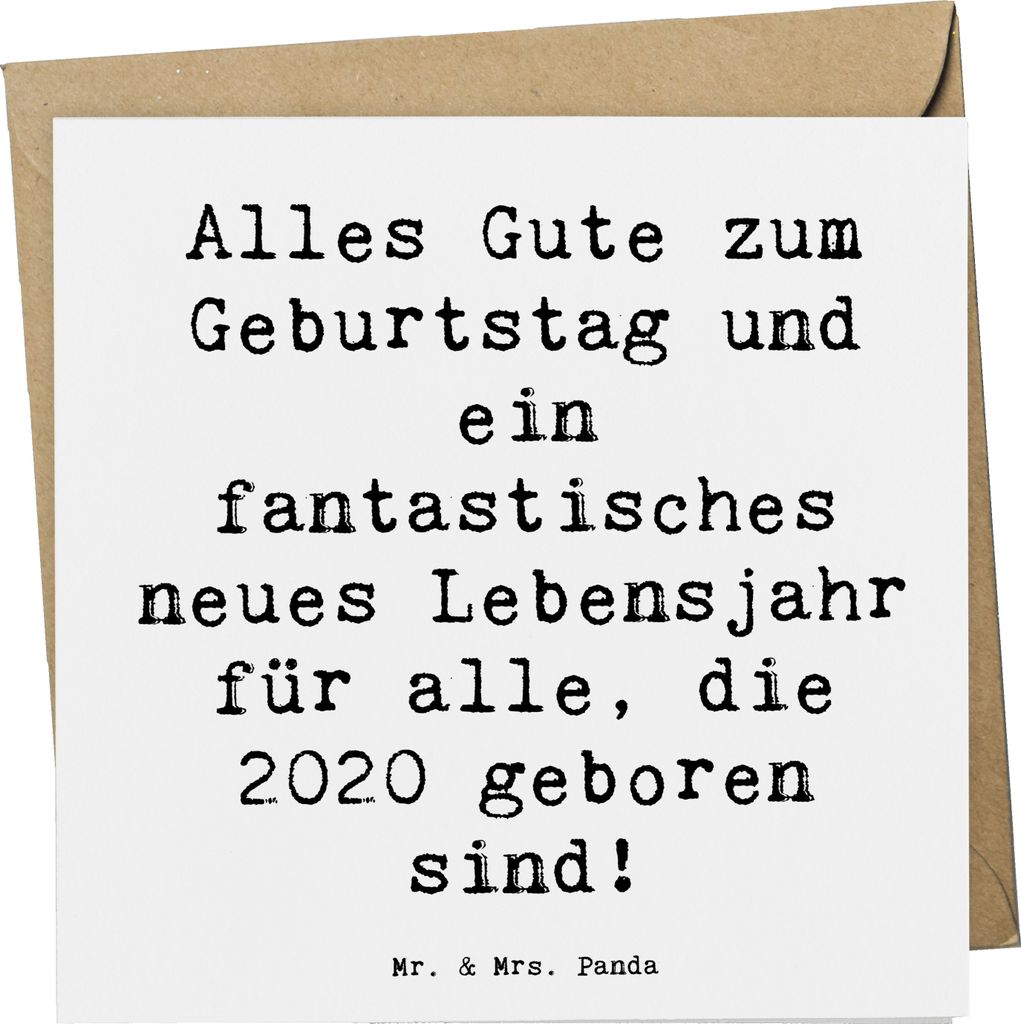 Mr. & Mrs. Panda Glückwunschkarte Spruch 2020 Geburtstag Glückwünsche - Weiß - Geschenk, Happy Birthday, anlasskarte, Glückwunsch, Alter, dopp...
