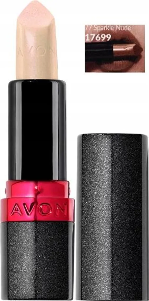 Rossetto Avon Ultra Shimmer Sparkle Nude: Glossy Look & Idratazione