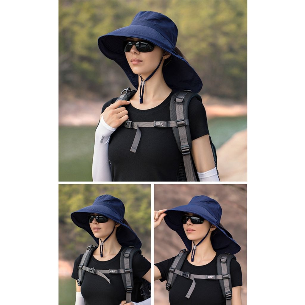 Outdoor Sonnenhut Mit Nackenschutz - Verstellbarer Boonie Hut Für Angeln & Camping