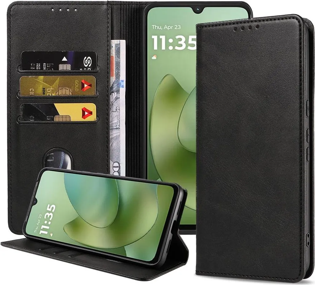Custodia Moto G06 per Viaggiatori: Portacarte e Chiusura Magnetica Sicura