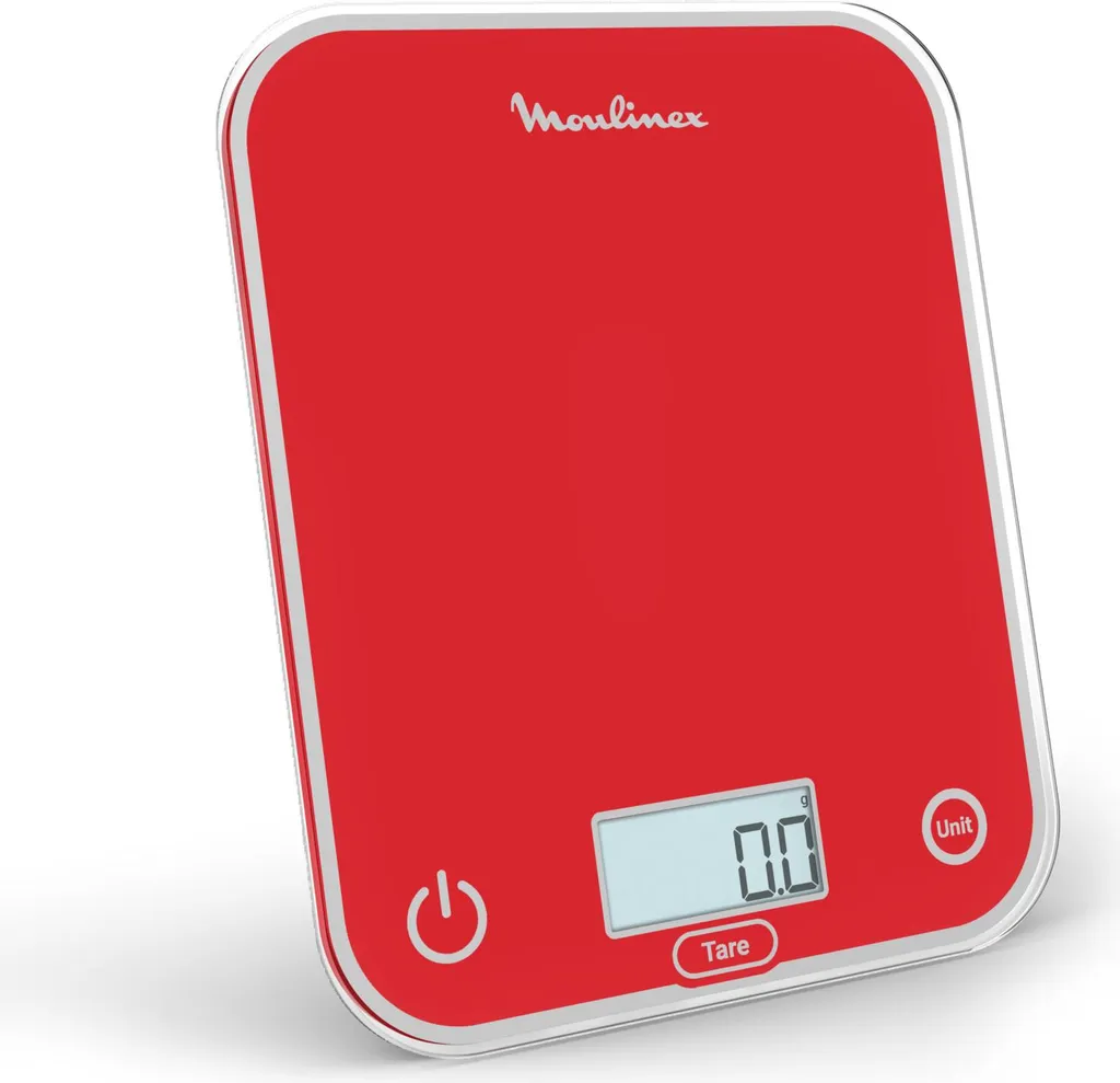 Balance de cuisine Moulinex BN50U3 rouge ultra précise à 0,5g près 5kg