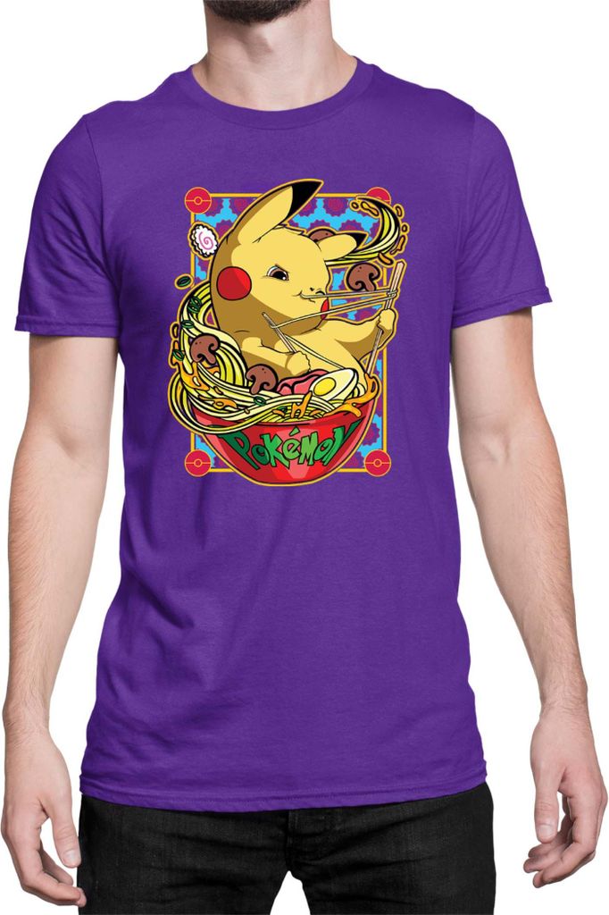 Herren T-Shirt Japan Manga Anime Comics Pokemon 041, Man L / Lila