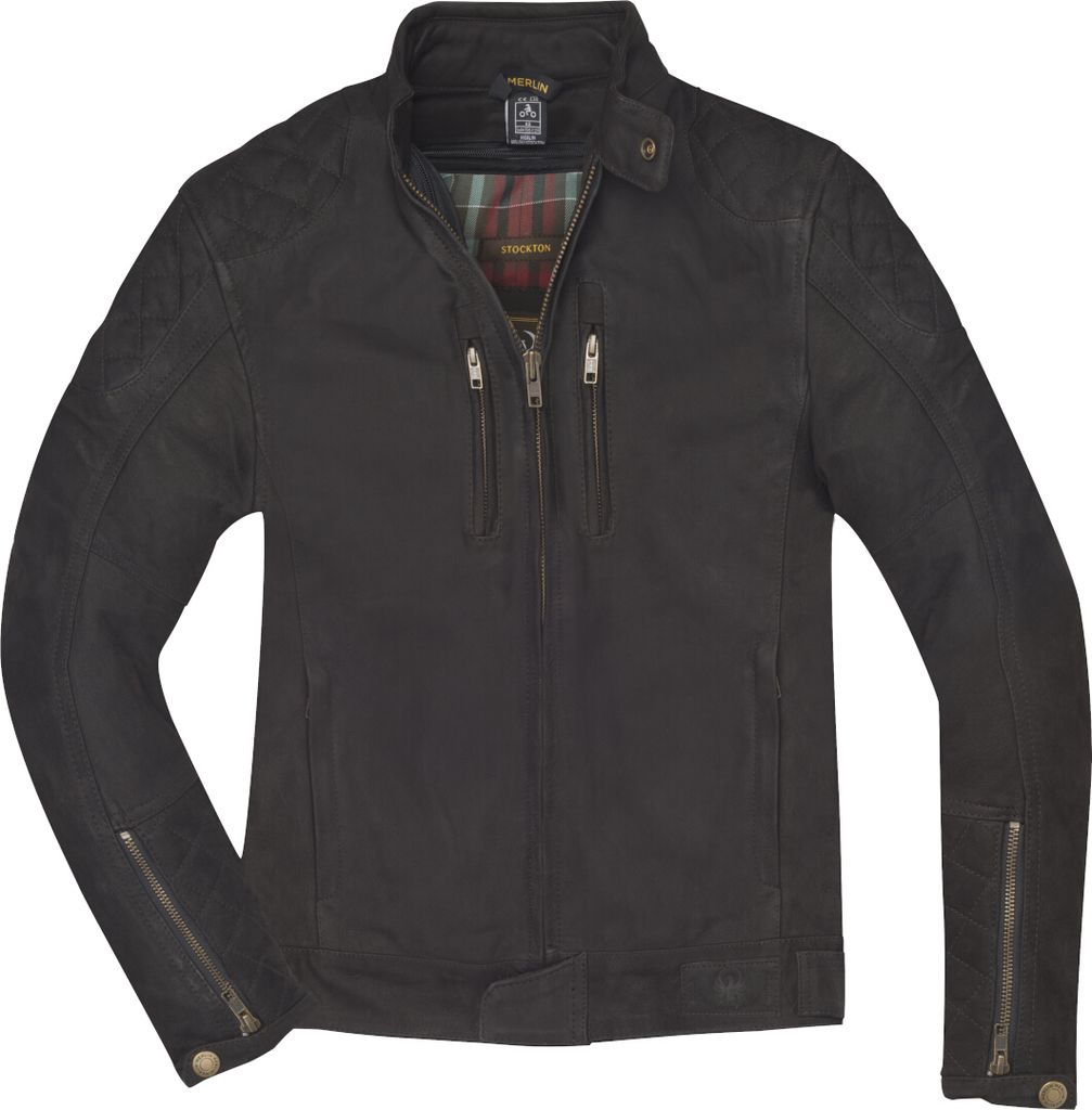 Merlin Stockton Motorrad Lederjacke, braun, XL