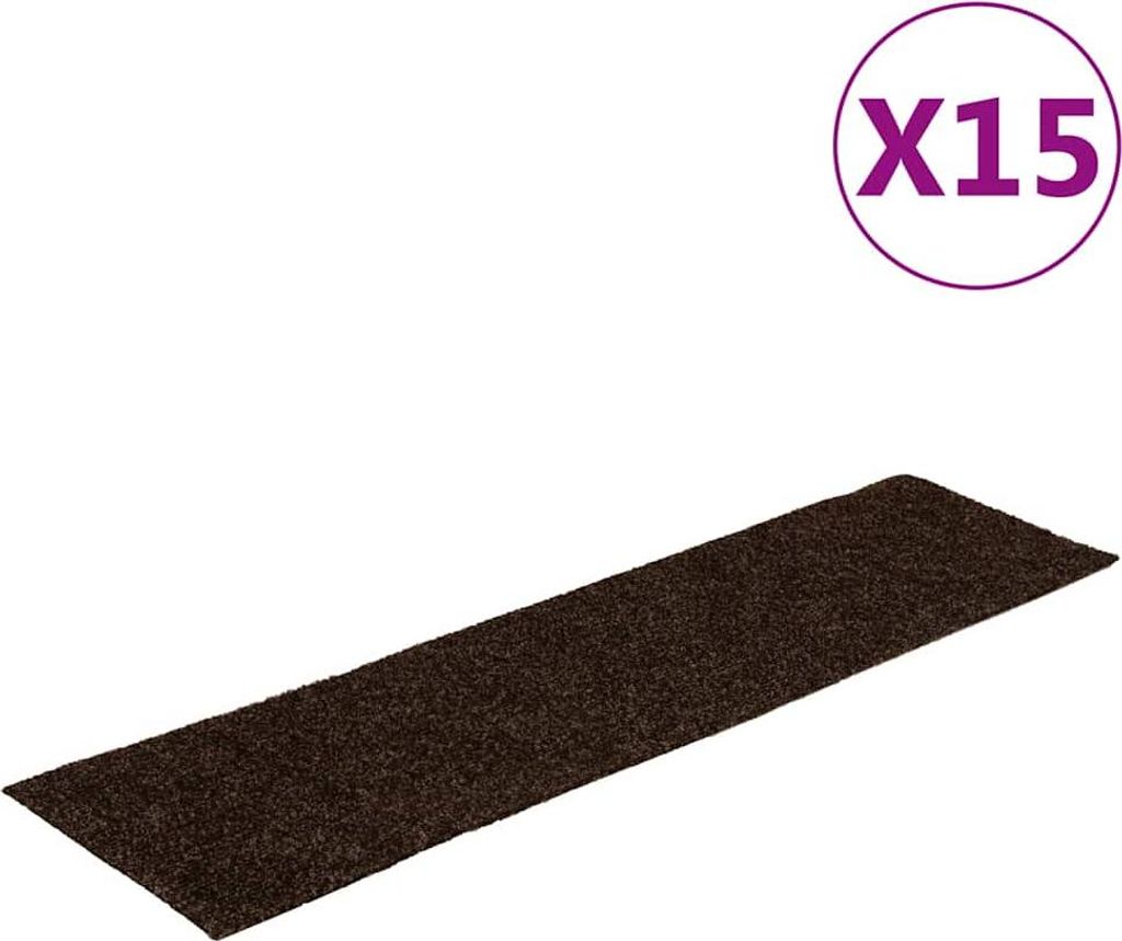 vidaXL Stufenmatten Selbstklebend 15 Stk. 76x20 cm Braun Produktbild 