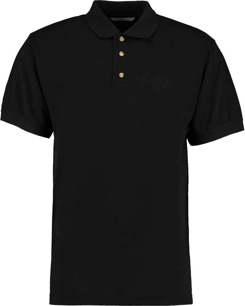 Kustom Kit Workwear Herren Polo-Shirt, Kurzarm BC606 (XS) (Schwarz)