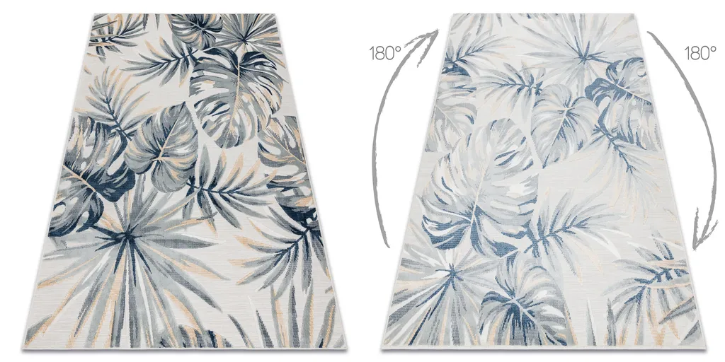 Tapis Monstera BOTANIC Écru Multicolore Résistant UV et Intempéries - 2