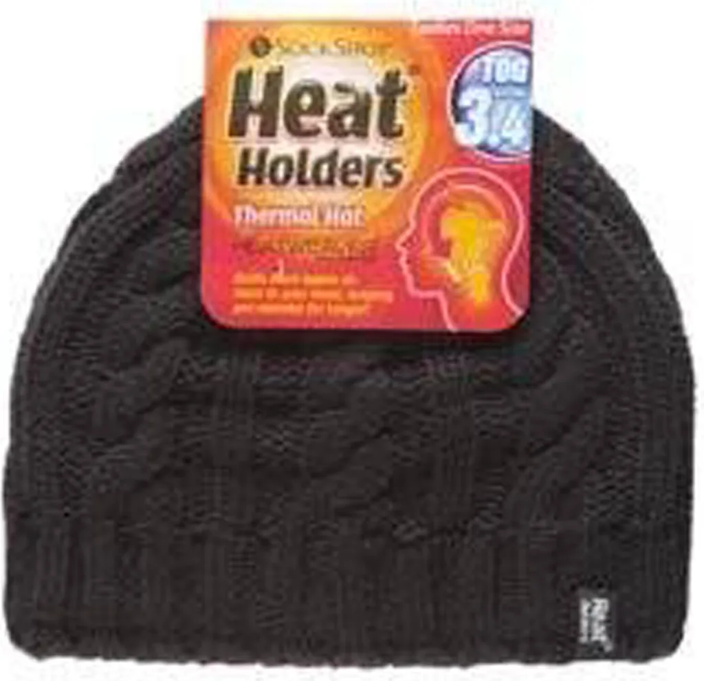 Cappello Uomo Invernale Nero Termico - Maglia Fitta Taglia Unica