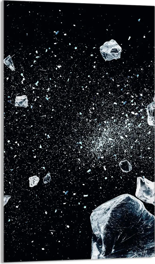 Copri Piano Cottura Vetro 30x52 Nero Ghiaccio | Paraspruzzi Lusso