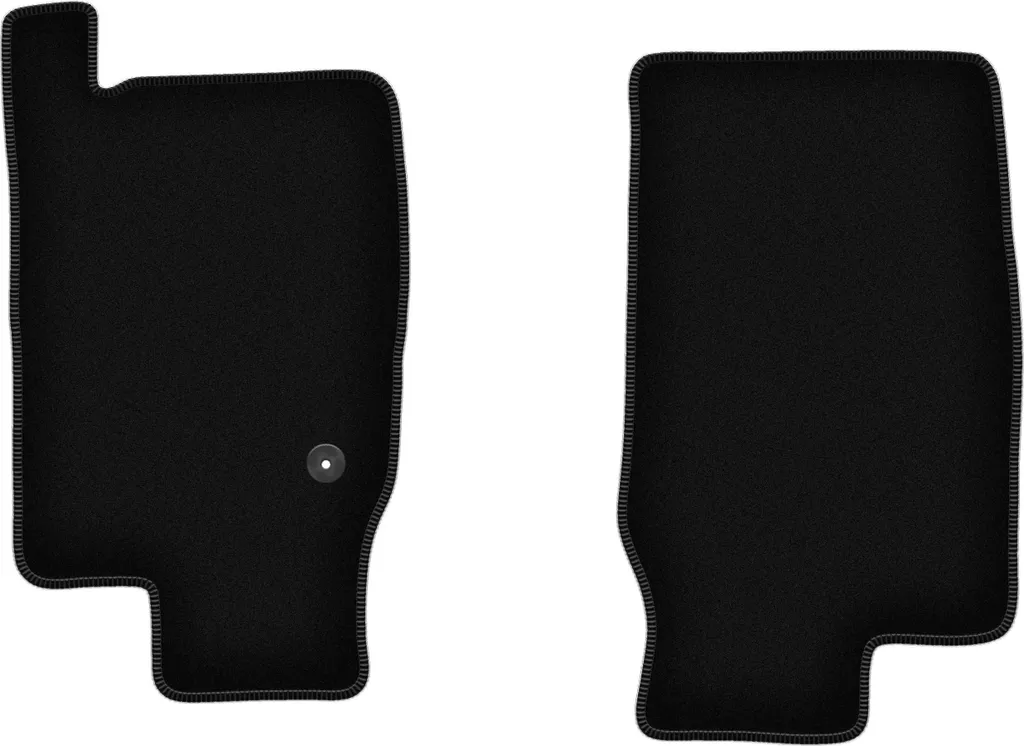 Wielganizator Tappetini anteriori in velluto per Ford Explorer (0, design del cliente) neri, set 2 pz, con fissaggi