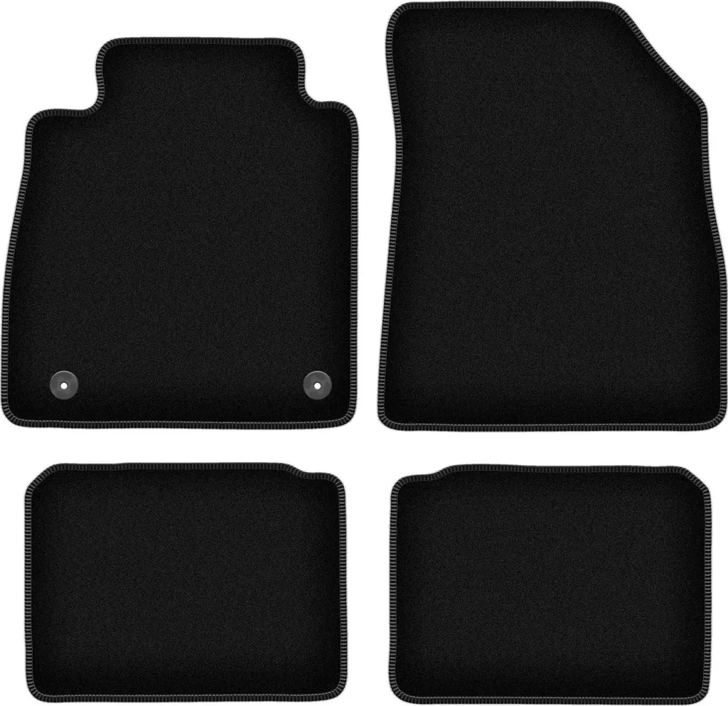 Set 4 Tappetini Neri Nissan Micra K14 Hatchback 2017+ Velluto