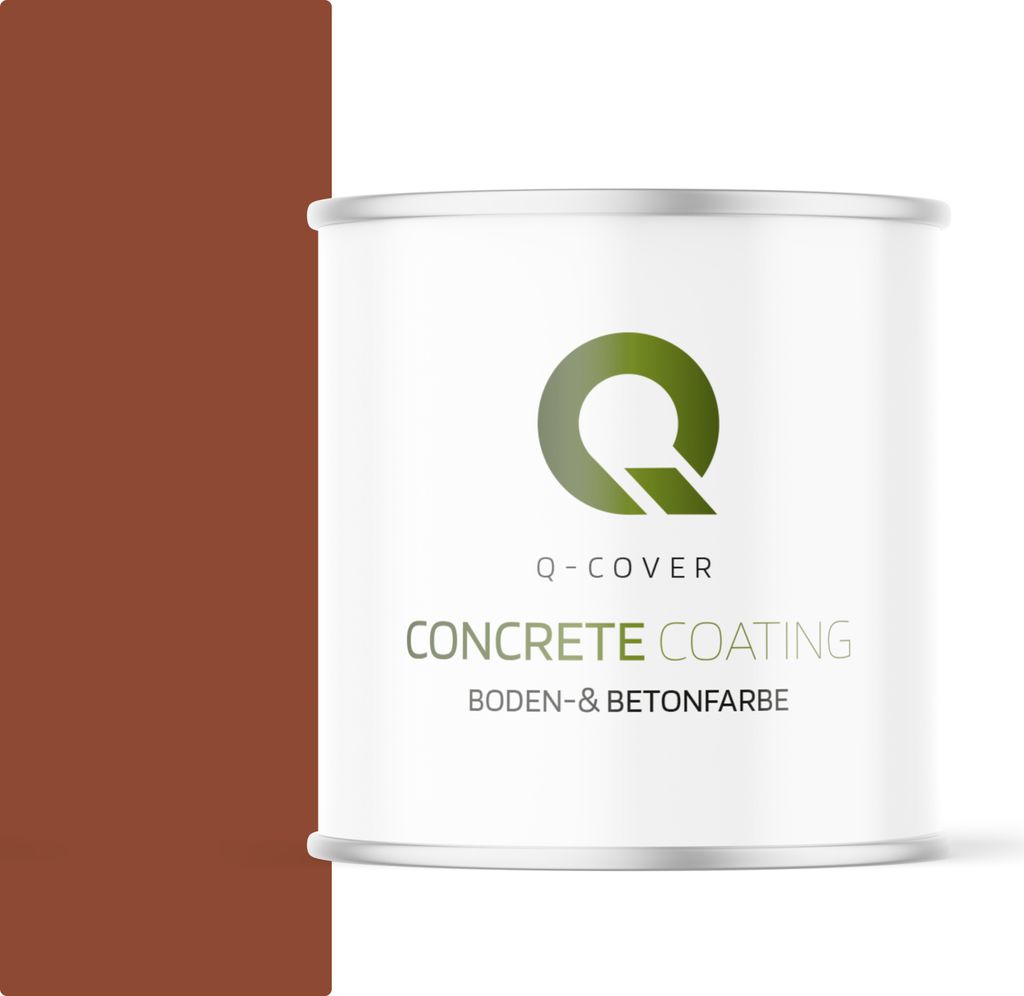 Bodenfarbe | Betonfarbe | Garagenboden | Bodenbeschichtung für Innen | Kellerfarbe Fußbodenfarbe Ziegelrot 2,5L