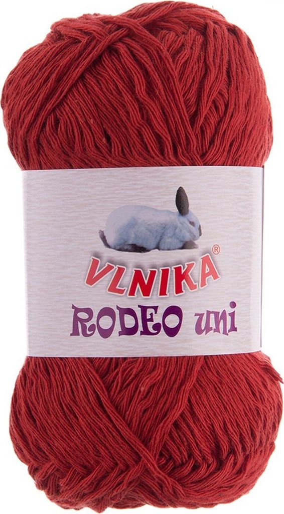 50g Baumwoll-Strickgarn Rodeo Uni Handstrickgarn Klassikgarn freie Farbwahl, Farbe:508 ziegelrot