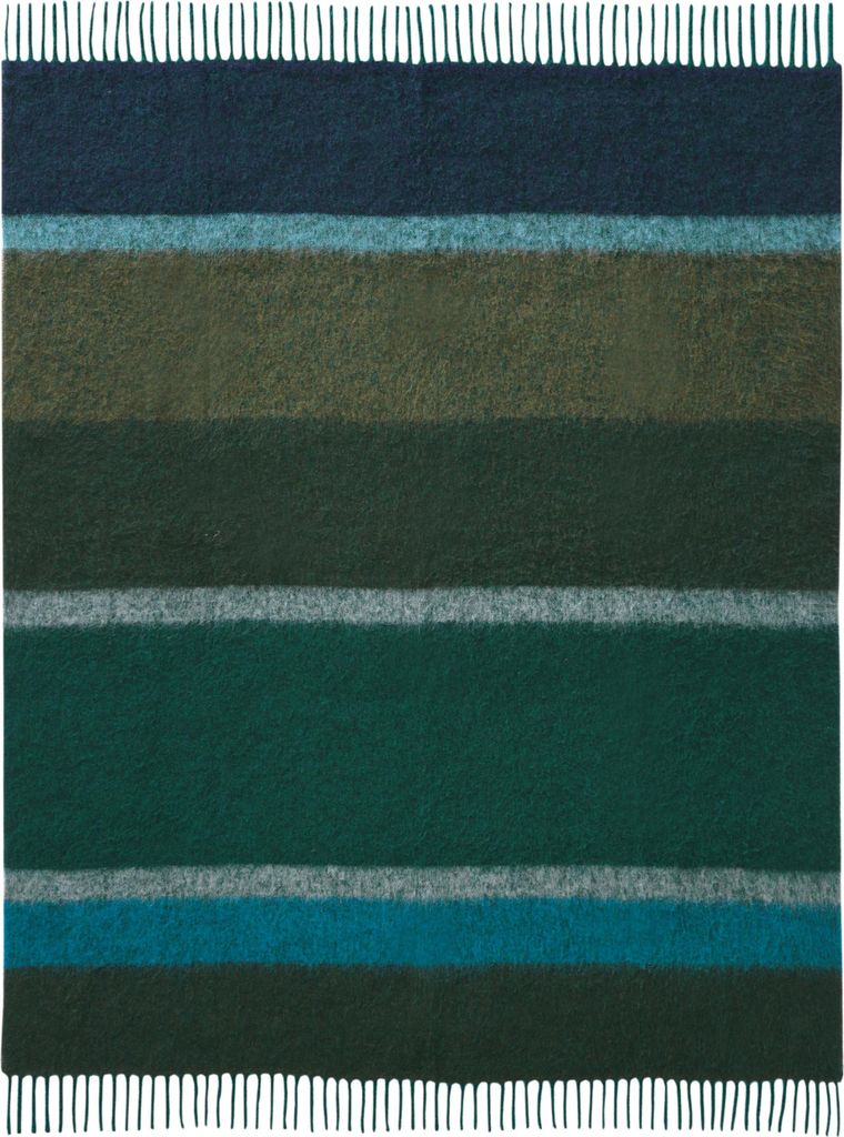 Biederlack Plaid / Decke 130 x 190cm Mohair Look Emerald Produktbild 