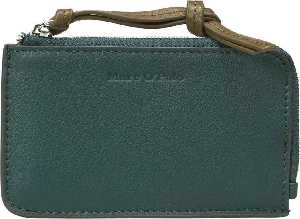 Porte-cartes Anti-encombrement Marc O'Polo Cuir Vert Sapin avec Zip