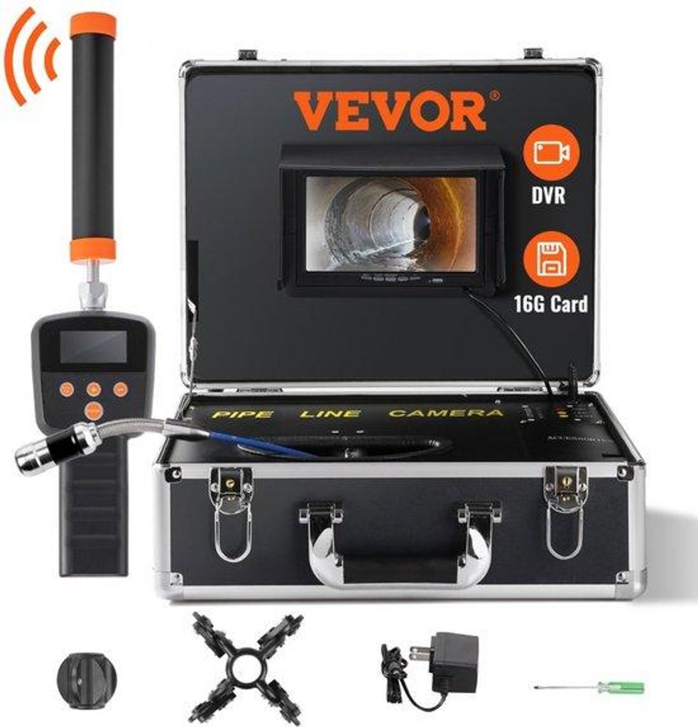 Industrielle Inspektion Kamera 40m 1000TVL Endoskop Kamera 16GB SD-Karte 480P