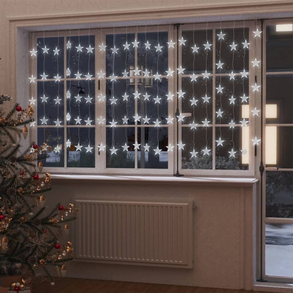 LED Sternenvorhang Lichterkette 500 LED Kaltweiß 8 Funktionen 328807