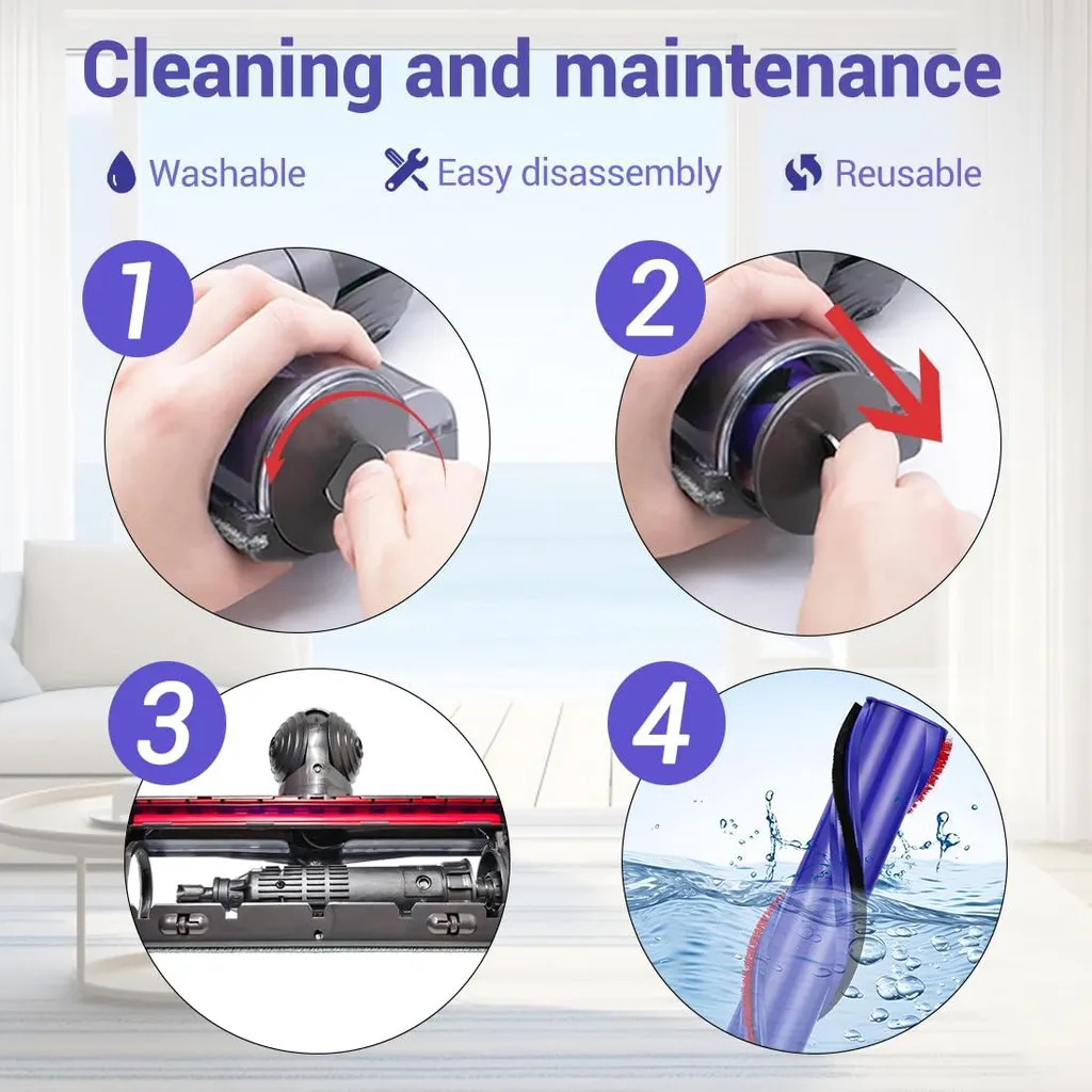 Tête de brosse motorisée compatible Dyson V11 V10 V8 V7 accessoire sol