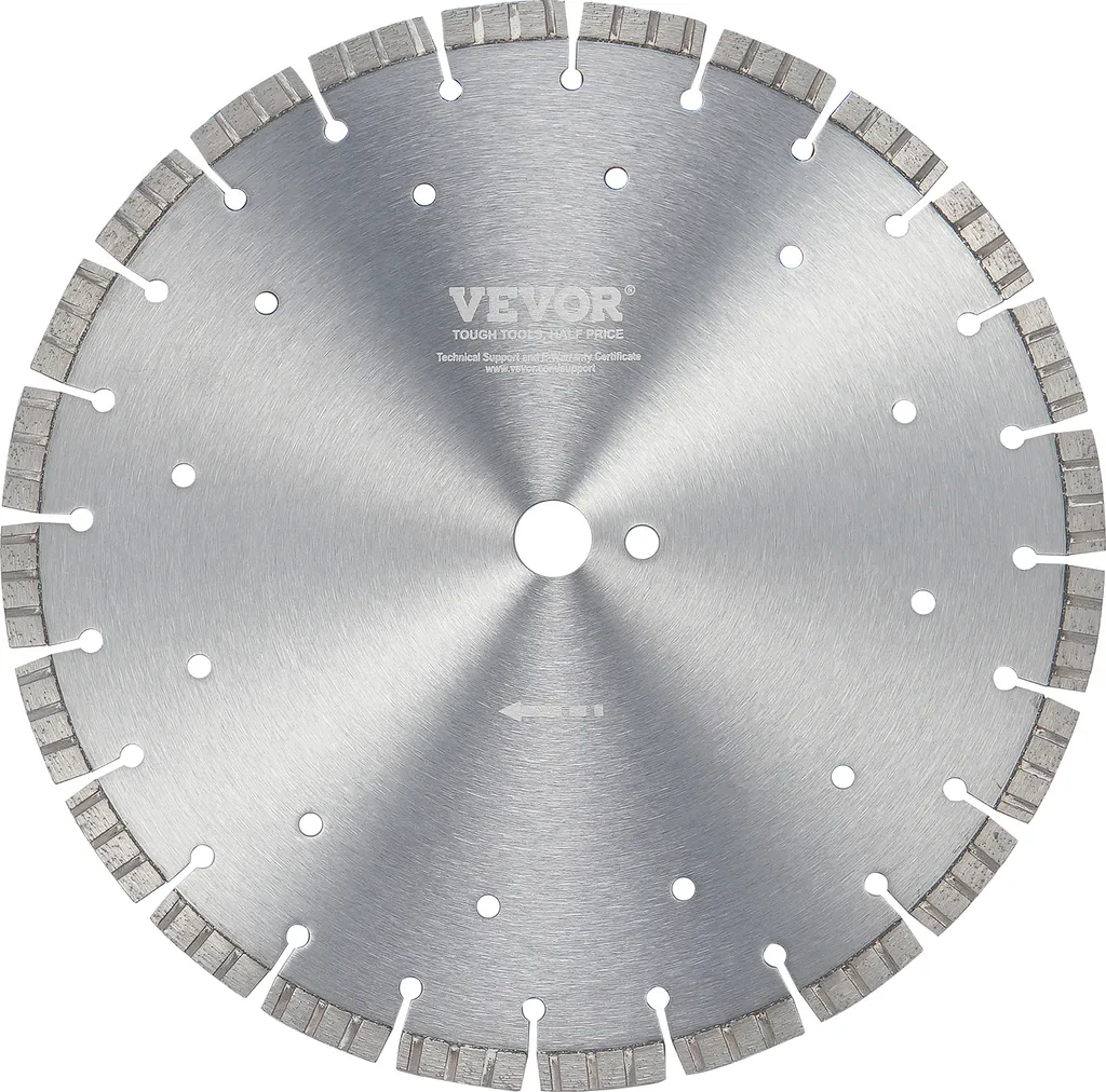 Lame diamantée VEVOR 350 mm avec segments ondulés 12 mm haute durée
