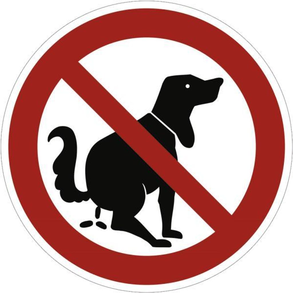 Dreifke Schild Hier kein Hundeklo, Alu 1,8mm, Ø 315 mm