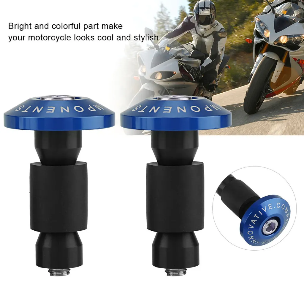 Coppia Tappi Terminali Manubrio Moto - Accessori Tuning Alluminio - 7