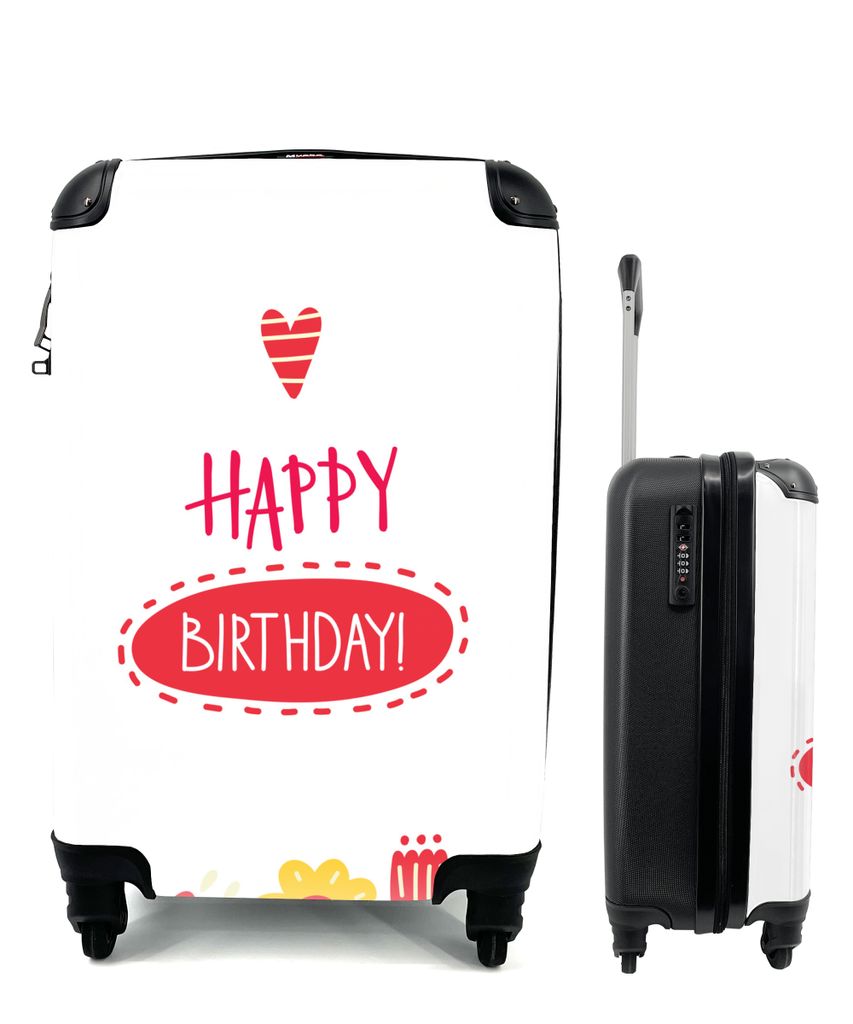 MuchoWow® Koffer Handgepäck Trolley Rollkoffer Kleine Produktbild 