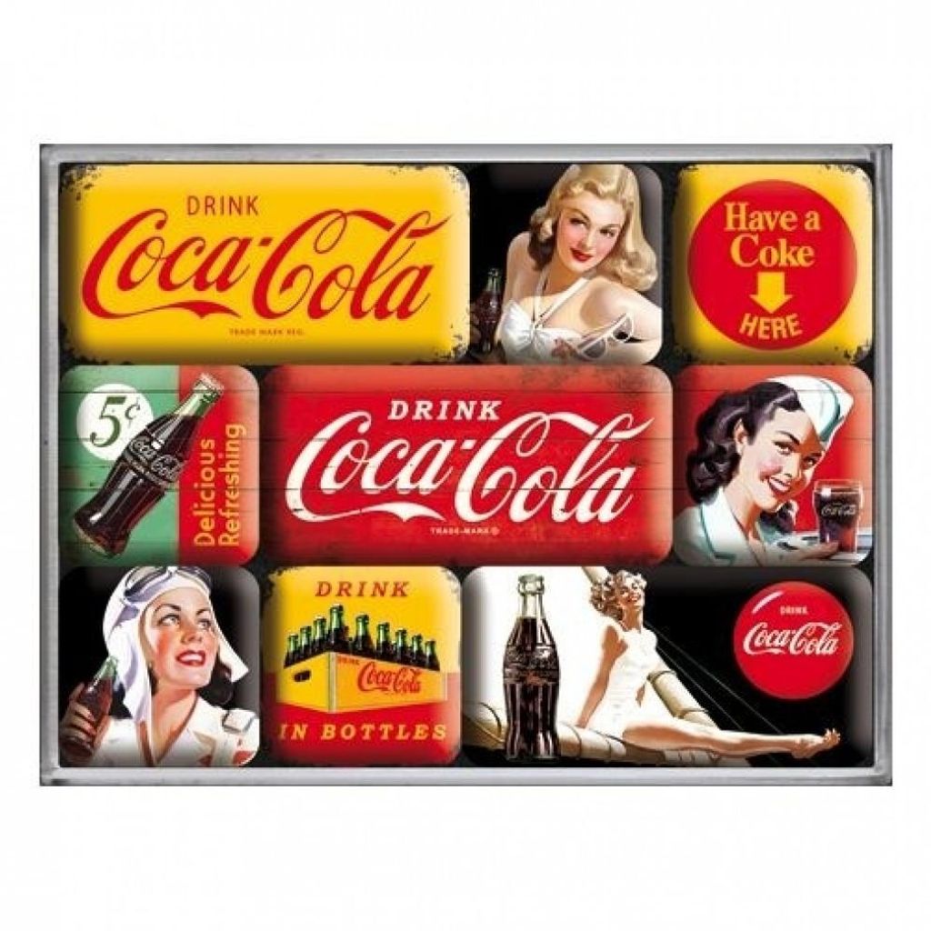 Nostalgic-Art - Coffret de 9 aimants - Coca-Cola - Image du produit 