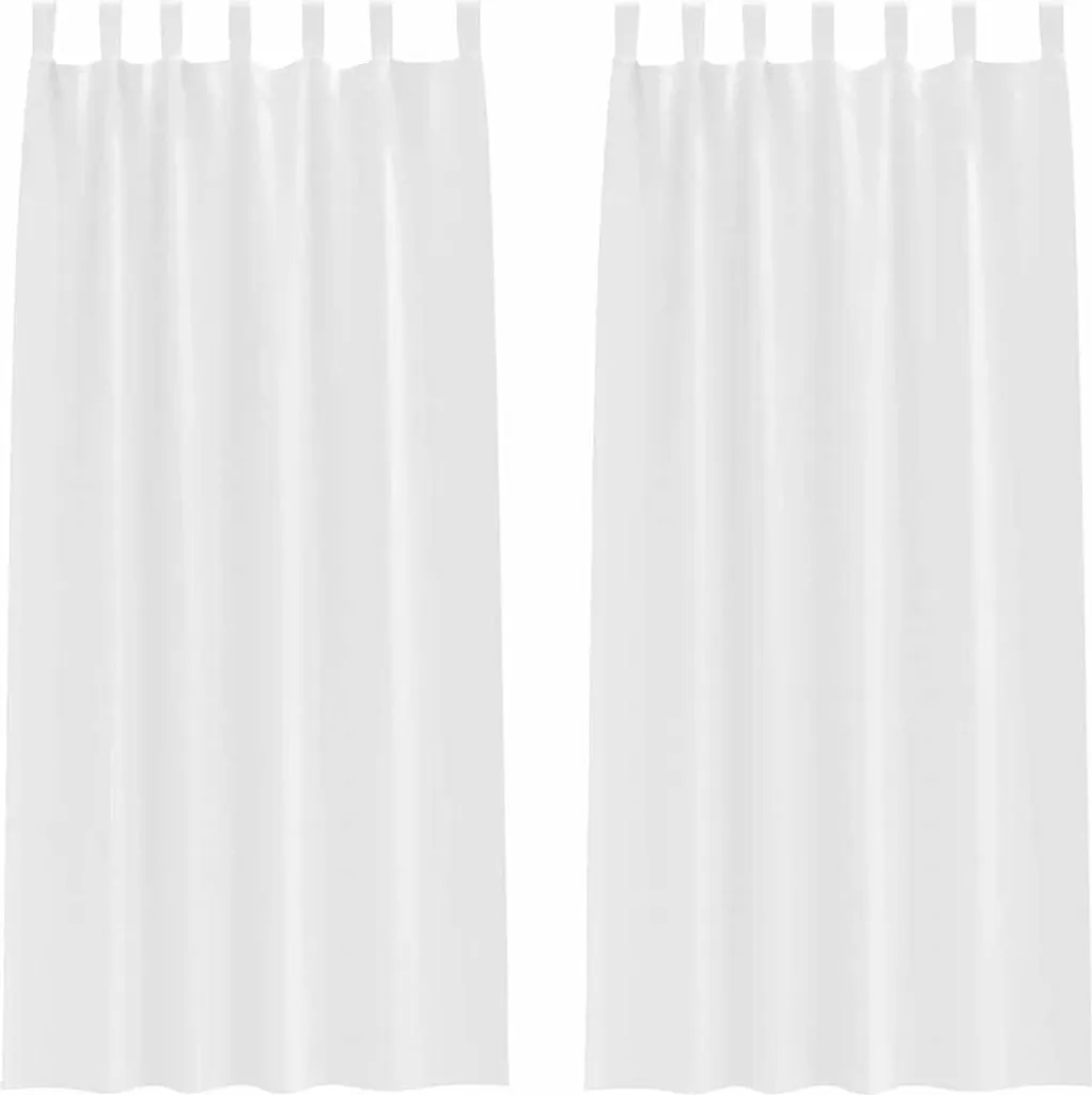 Tende vidaXL Oscuranti Bianco Puro 245x140 | 2 Pezzi Lavabili in Lavatrice