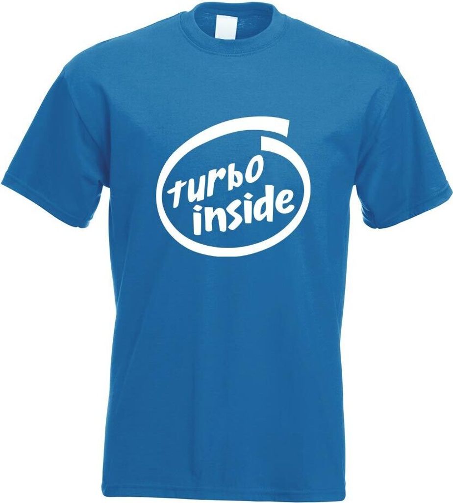 Kiwistar - T-Shirt - royal - Turbo Inside Motiv Bedruckt Funshirt Design Print - mit Motiv Bedruckt - Funshirt Design - Sport - Freizeit - Herren -...