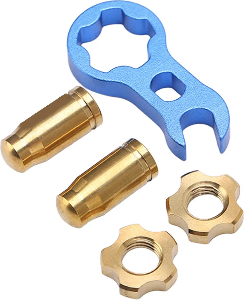 Kit Accessori Oro RISK Titanio per Valvola Presta Bici da Corsa - 2
