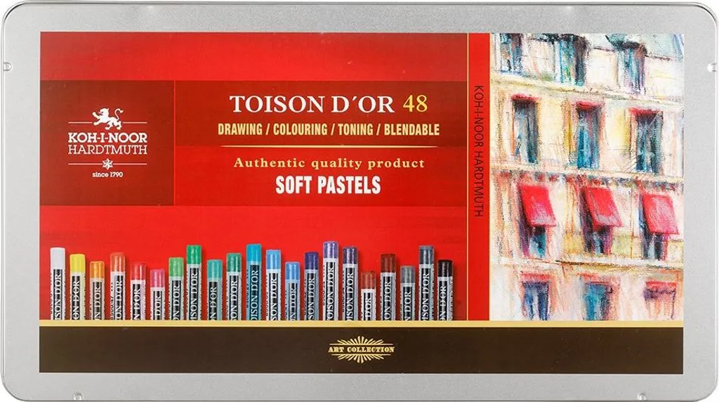 Coffret de 48 Craies Pastels Tendres Toison D'or pour Beaux-Arts Pros