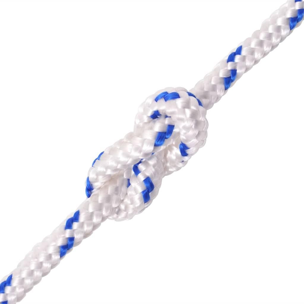 vidaXL Lodní lano Polypropylen 10 mm 50 m Bílá Obrázek produktu 