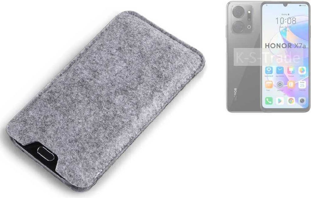 K-S-Trade Filz Handyhülle kompatibel mit Honor X7a Produktbild 
