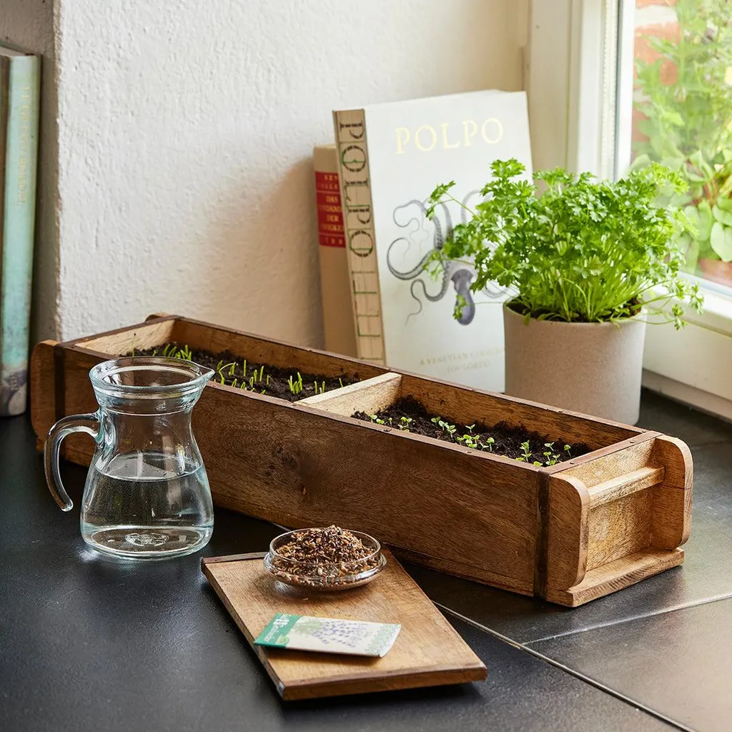Organisateur de bureau en bois vintage 57 cm idéal pour déco et plantes