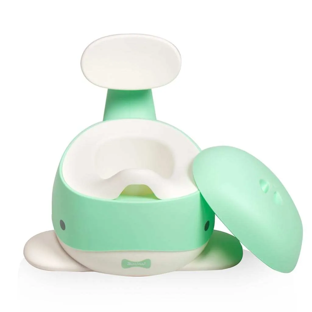 Pot Bébé Baninni Whale Vert Menthe avec Cuvette Amovible et Anti-dérapant